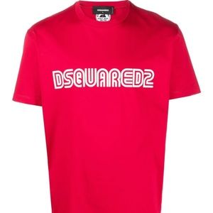 Dsquared2 Logo Print Short Sleeve T-Shirt Red Men’s XL $315